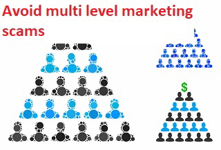 Avoid multi level marketing scams Avoid multi level marketing scams