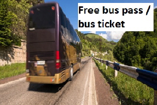 Free bus pass or bus ticket