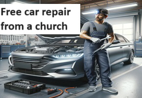 Free car repair from a church