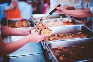 Free meals from a soup kitchen Free meals from a soup kitchen