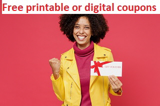 Free printable or digital coupons