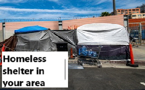 Homeless shelter in your area