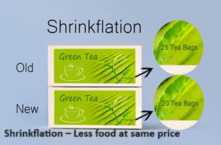 Shrinkflation  Less food at same price
