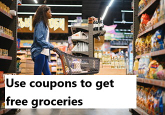 Use coupons for free groceries