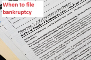 When to file bankruptcy